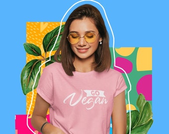 Go Vegan Tee, Vegan for Life Short Sleeve Jersey, Vegan Lifestyle, Vegan Unisex Apparel