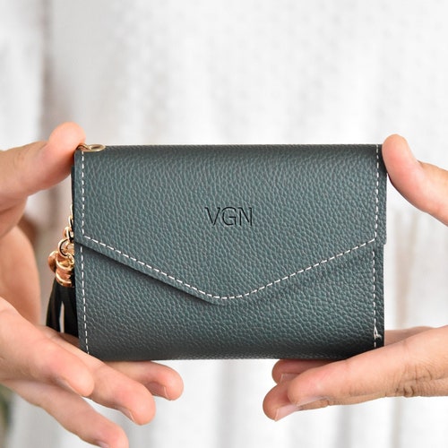 Vegan Mini Wallet For Women, Personalized Small Cute Wallet -No.5-