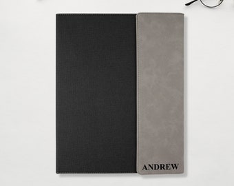 Graduation Gift Portfolio Organizer, Vegan Leather Padfolio, Tablet Holder, Father's Day Gift