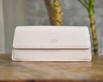 Vegan Mini Shoulder Bag for Women, Personalized Leather Crossbody Bag, Everyday Bag -No.1-