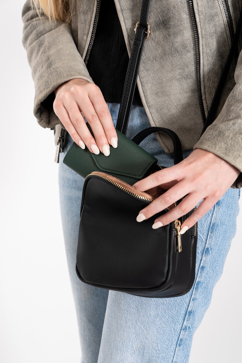 Vegan Mini Wallet For Women Personalized Small Cute Wallet image 9