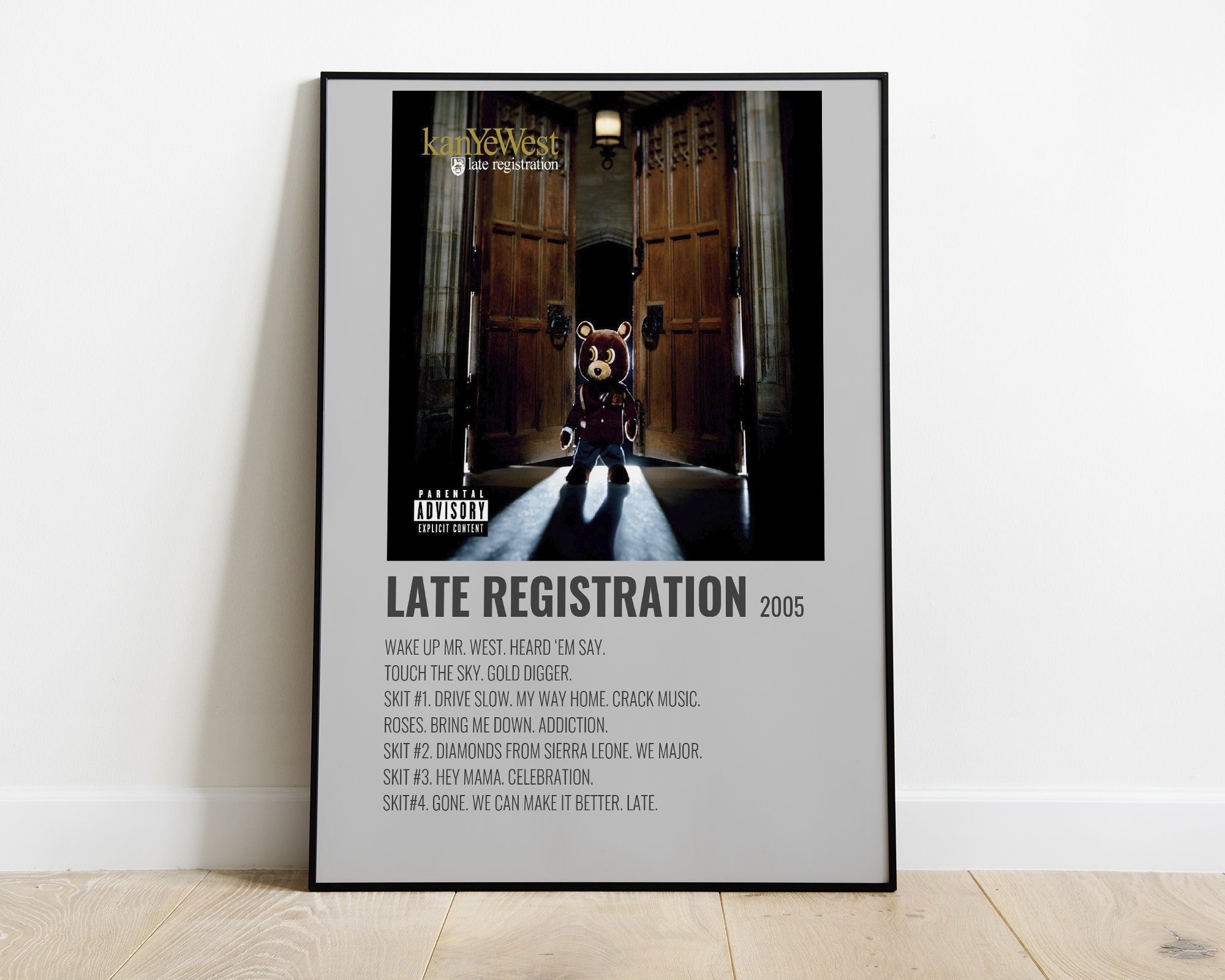 Kanye West Gold Digger Music Lyrics Print Canvas Poster Wall Art