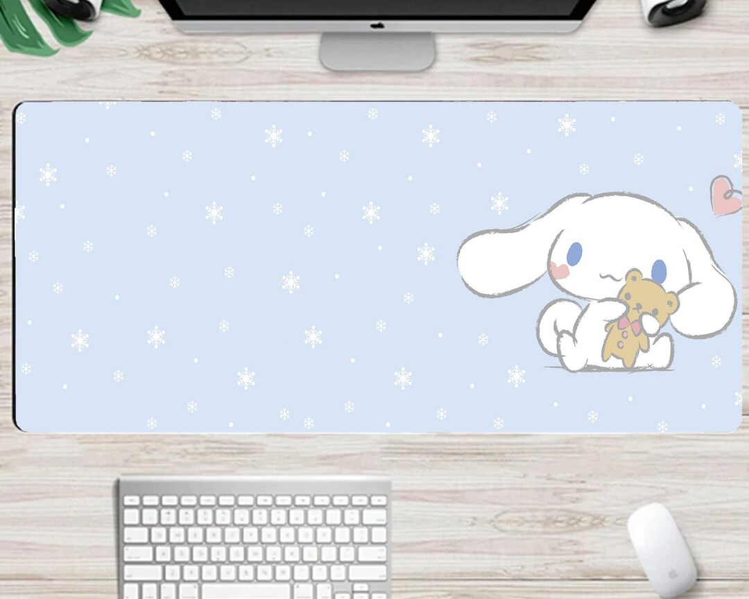 Cute Kawaii Cinnamoroll Gaming Mousepad, Cute Blue Mouse Pad, Deskpad ...