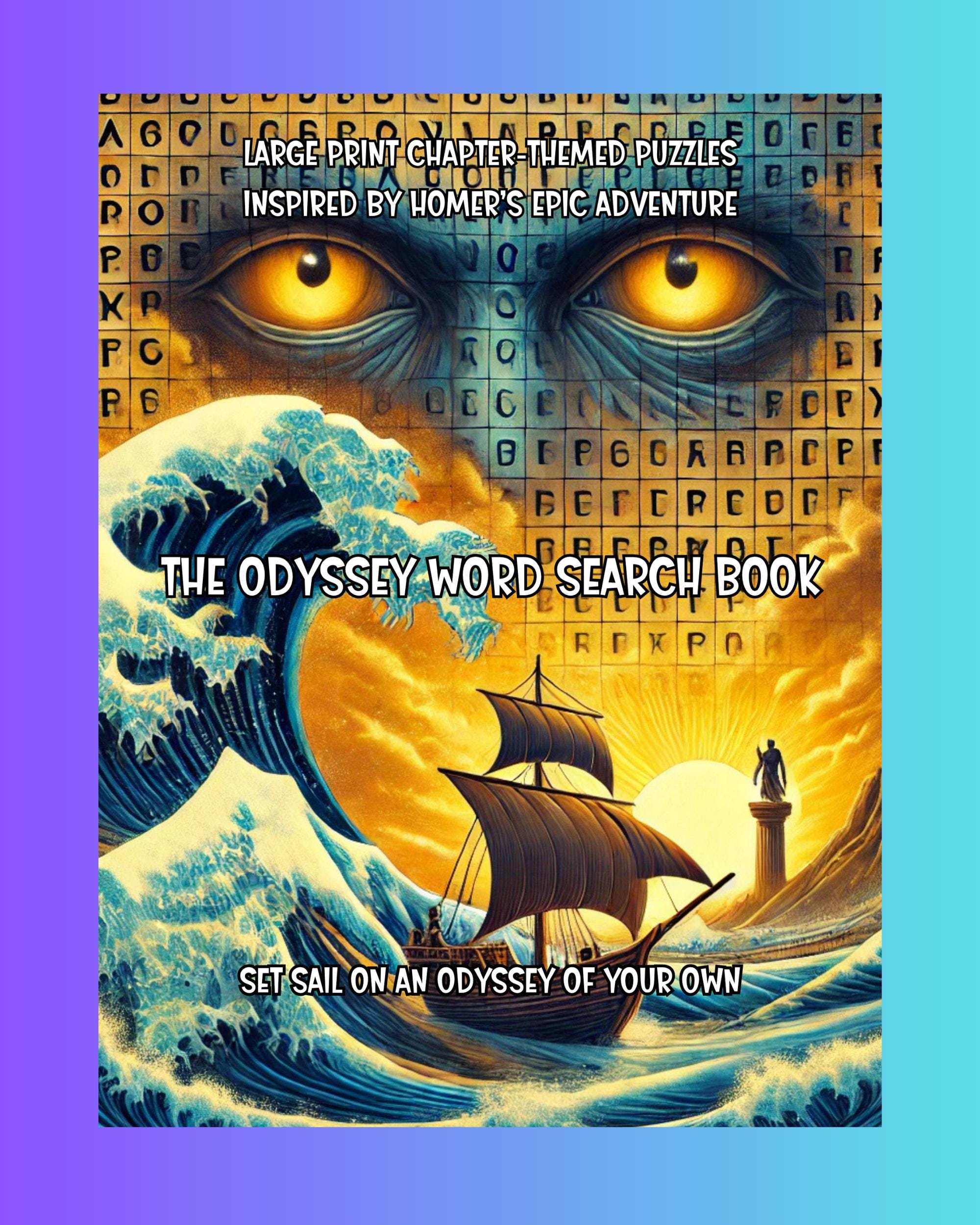 The Odyssey Word Search Book | Large Print Greek Mythology Puzzle Book ...