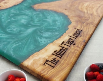 Olive Wood,Epoxy Resin,Personalized Charcuterie Board,Serving Tray, Custom Cutting Board,Mother’s Day Gift, Cheese Board, Personalized Gift