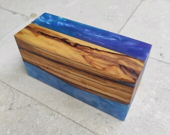 Epoxy Wood Block,Resin Wood Block,Resin Olive Wood Block,Olive Wood Block,Handle Block