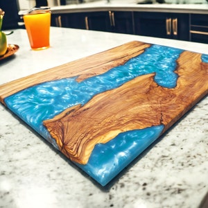 Turquoise Charcuterie Board, Cutting Board, Cheese Board, Kitchen Decor, New Home Gift,Free Personalization