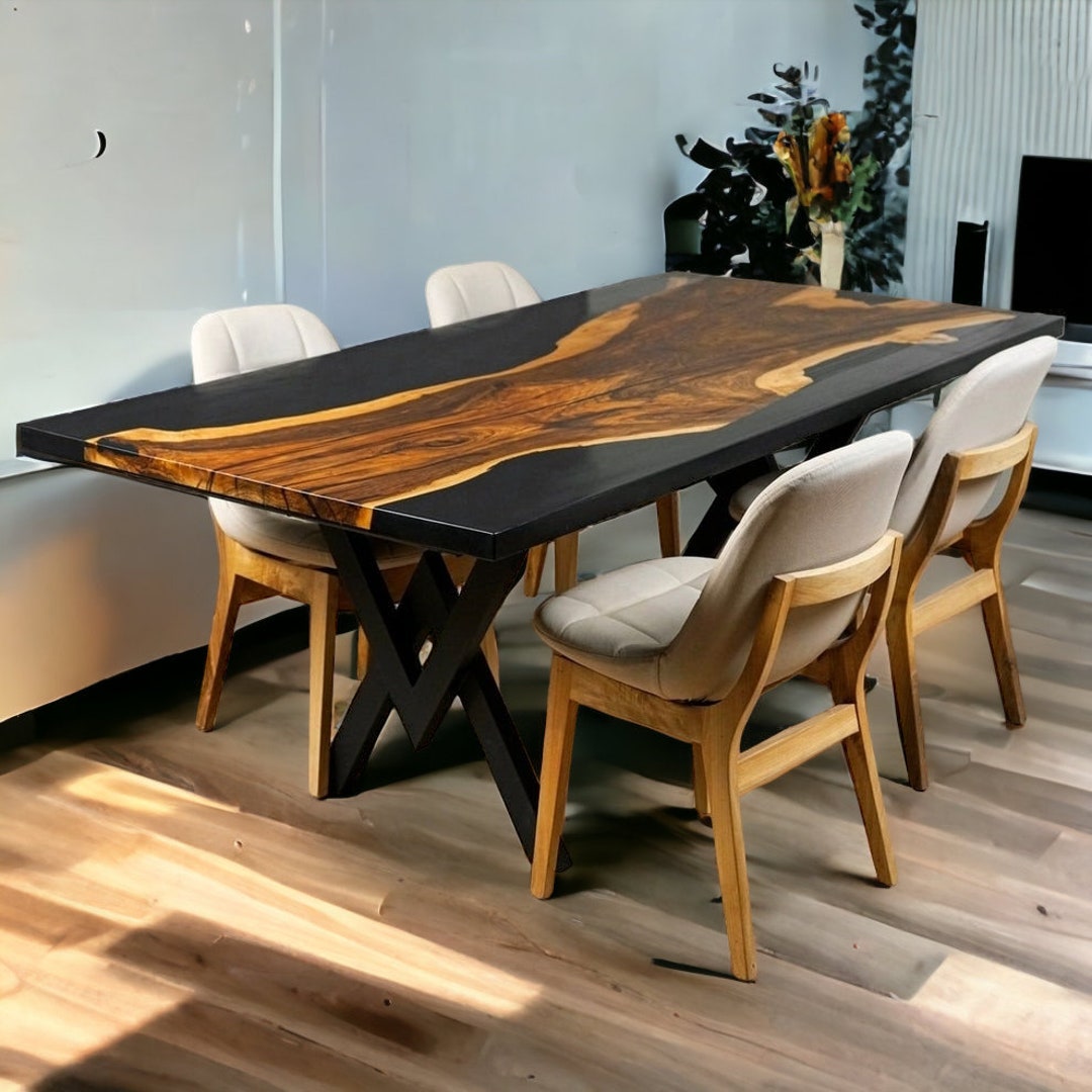 Resin Olive Wood Dining Tableepoxy Table Tops Live Edge - Etsy