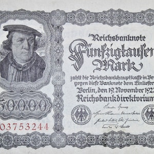 Germany Reichsbanknote 50.000 Mark 1922 XF-UNC. Paper money- Collection Old Paper Money.- Foreign World Currency/Banknotes.