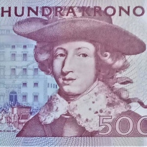 Banconota da 500 corone svedesi 2001-2003 XF-UNC. Vecchie Banconote, Banconote Estere - Collezione Cartamonete-regali per lui.