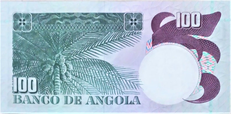 Angola 100 Escudos Currency Banknote 1973 UNC,- Old Paper Money ...