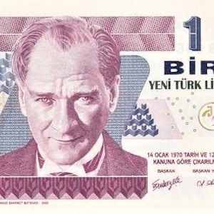Türkiye 1 YTL Nuova valuta TL Banconota 2005 UNC. Vecchia carta moneta, Banconote straniere - Collezione Carta moneta. Regali per lui.