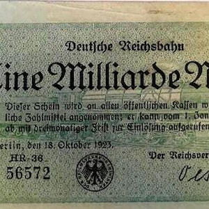 Germany Notgeld Stadt Berlin - Reichsbahn 1 Billion Mark 1923 XF,-. Notgeld - Altes Papiergeld.-