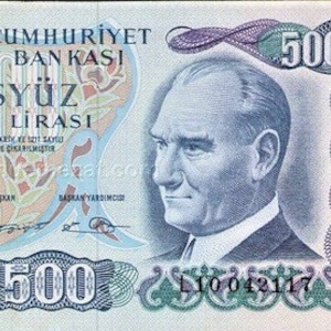 Türkiye 500 Lira Währung Banknote 1971-1984 XF.  altes Papiergeld, Ausländische Welt Banknoten - Sammlung Papiergeld. Geschenke für Ihn.