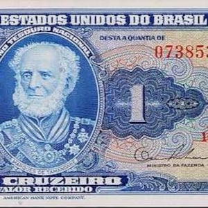 Banconota da 1 Cruzeiros del Brasile 1955-58 UNC, - Carta moneta, Banconote straniere - Collezione di carta moneta