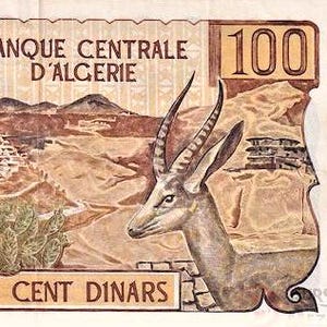 Algeria 100 Dinars valuta Banconota 1970 XF,- vecchia carta moneta - Banconote del mondo straniero - Collezione Carta moneta.regali per lui