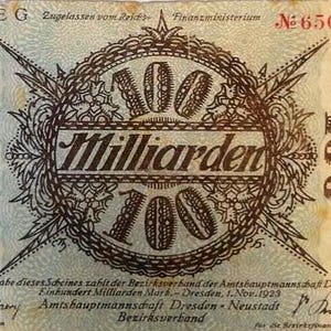 Germania Notgeld Stadt Dresda - Neustadt 100 miliardi di marchi 1923 G,-. Denaro di emergenza - Vecchia carta moneta.-