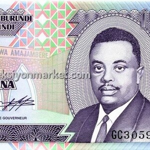 Banconota da 100 franchi del Burundi, 2001 UNC. Vecchia carta moneta, banconote estere, carta da collezione