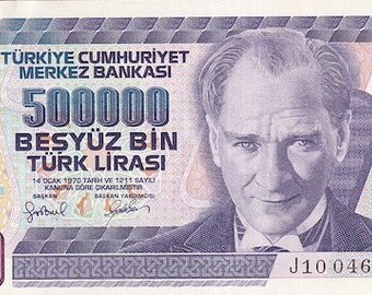 トルコ 50,000 リラ紙幣 1989-1995 UNC。古い紙幣、外国の世界の紙幣
