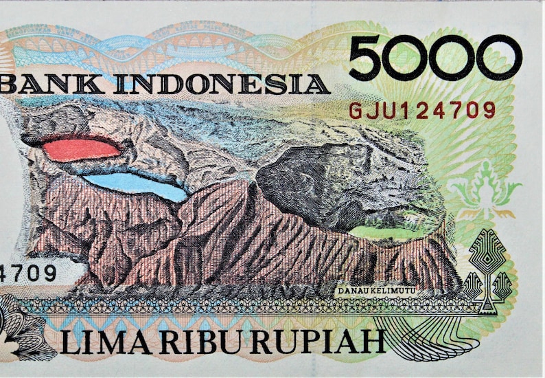 Indonesia 5.000 Rupiah Currency Banknote 1992-2001 UNC.- Old Paper ...