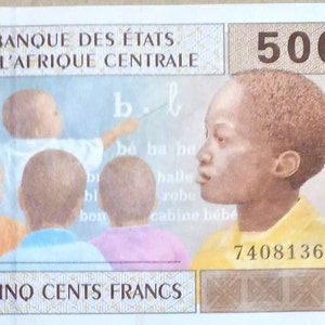Zentralafrikanische Staaten, Äquatorialguinea 500 Francs 2002 UNC, Foreign World Banknoten - Sammlung Papiergeld-Geschenke für ihn