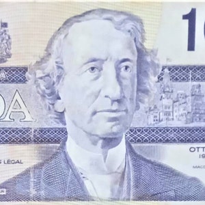 Kanada 10 Dollar Währung Banknote 1989 F. - altes Papiergeld - Ausländische Welt Banknoten - Sammlung Papiergeld- Geschenke für Ihn.