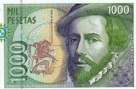 スペイン 1,000 ペセタ紙幣 1992 UNC。古い紙幣、外国の紙幣