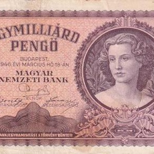 Ungheria 1 miliardo di Pengö valuta Banconota 1946 VG-F. Vecchia carta moneta, Banconote del mondo straniero - Collezione Carta moneta, - regali per lui