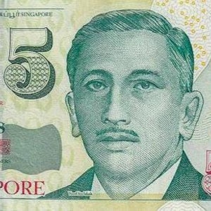 Banconota da 5 dollari di Singapore del 1999 XF, vecchia carta moneta Banconote straniere - Collezione Carta moneta - regali per lui.