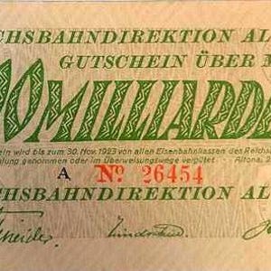 Germania Notgeld Stadt Altona 100 miliardi di marchi 1923 UNC,-. Denaro di emergenza - Vecchia carta moneta.-