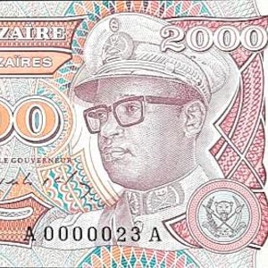 Zaire 2.000 banconote della valuta dello Zaire, 1991 UNC. Vecchia carta moneta. Banconote straniere del mondo - Collezione di carta moneta - regali per lui.
