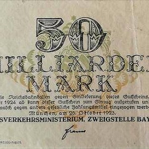 Germany Notgeld Stadt München 50 Billion Mark 1923 VF-XF,- Notgeld - Altes Papiergeld.-