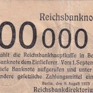 Germany Reichsbanknote 200.000 Mark 1923 UNC. Paper money- Collection Old Paper Money.- Foreign World Currency/Banknotes.