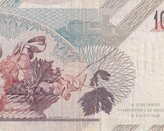 イタリア 100,000 リラ紙幣 1983 VF。古い紙幣、外国の紙幣
