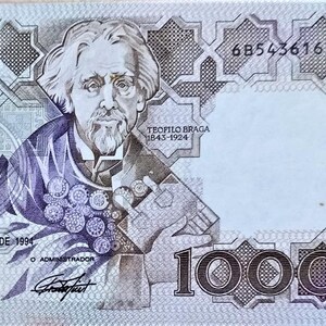 Banconota da 1.000 Escudos del Portogallo 03.3.1994 FDS.- vecchia cartamoneta, Banconote dal mondo estero - Collezione Cartamoneta- regali per lui.