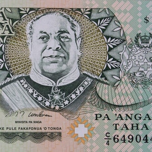 Tonga, Regno 1 Pa'anga, valuta Banconota 1995 UNC - vecchia cartamoneta, Banconote del mondo estero - Collezione Cartamoneta