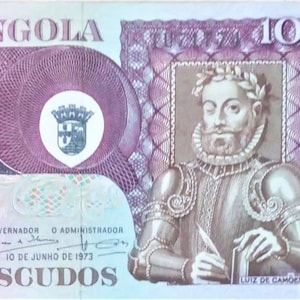 Banconota da 100 Escudos dell'Angola del 1973 VF, vecchia carta moneta - Banconote straniere - Collezione di carta moneta - regali per lui.
