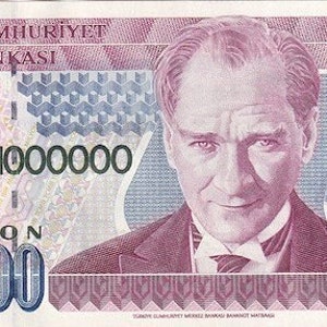 Banconota da 1.000.000 di lire della Turchia 1995-2002 UNC. Vecchia carta moneta, Banconote del mondo straniero - Collezione di carta moneta