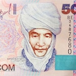 Kirghizistan 50 som Valuta Banconota 2002 UNC. - Vecchia Cartamoneta - Banconote Mondo Estero - Collezione Cartamoneta.-regali per lui.