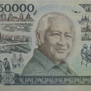 Indonesia 50.000 Rupiah Valuta Banconota in polimero 1993 UNC vecchia carta moneta Moneta di carta da collezione di banconote del mondo estero. regali per lui.