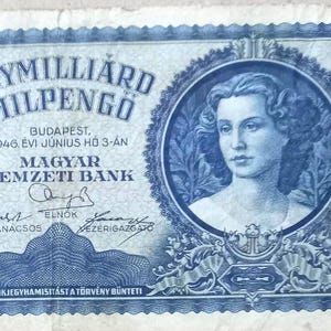 Banconota da 1 quadrilione di Pengö dell'Ungheria del 1946, vecchia carta moneta, banconote straniere - Collezione di carta moneta, regali per lui