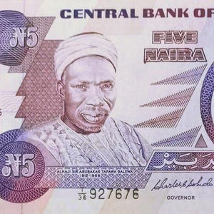Nigeria 5 Naira Währung Banknote 2005 UNC. - altes Papiergeld - Ausländische Welt Banknoten - Sammlung Papiergeld - Geschenke für Ihn.