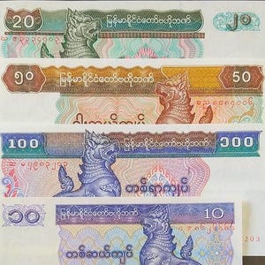 Myanmar Old Currency - Etsy Singapore