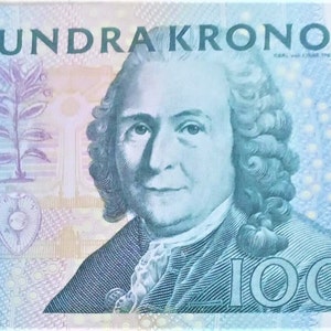 Banconota da 100 corone svedesi 2001-2003 XF-UNC. Vecchie Banconote, Banconote Estere - Collezione Cartamonete-regali per lui.