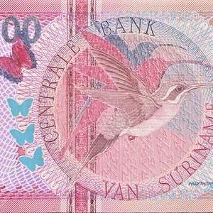 Suriname 100 Gulden, banconota 2000 UNC. Vecchia carta moneta, banconote straniere - Collezione carta moneta. Regali per lui.