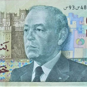 Marocco 50 Dirhams Currency Banknote 1987 XF. old Paper Money, Foreign World Banknotes -  Collection Paper Money.- gifts for him.