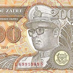 Banconote dello Zaire da 200, valuta dello Zaire, 1994 UNC. Vecchia carta moneta. Banconote del mondo straniero - Collezione di carta moneta - regali per lui.