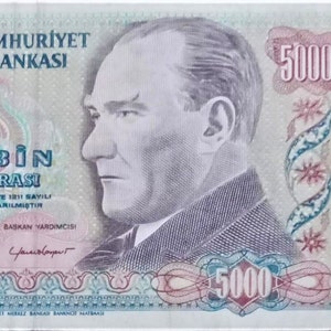 Türkiye Mevlana 5.000 Lira Währung Banknote 1981 F. altes Papiergeld, Ausländische Welt Banknoten - Sammlung Papiergeld. Geschenke für Ihn.