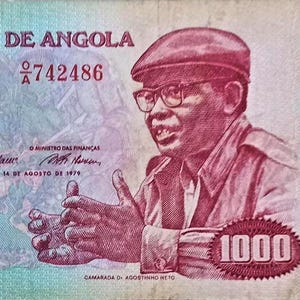 Banconota da 1.000 Escudos dell'Angola, 1979 F, vecchia carta moneta - Banconote straniere - Collezione di carta moneta - regali per lui.