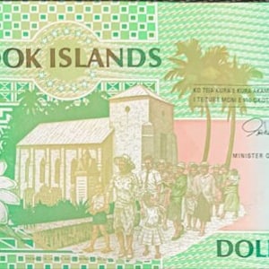 Cook Island 10 Dollar Währung Banknote 1992 UNC,- altes Papiergeld - Fremde Welt Banknoten - Sammlung Papiergeld.